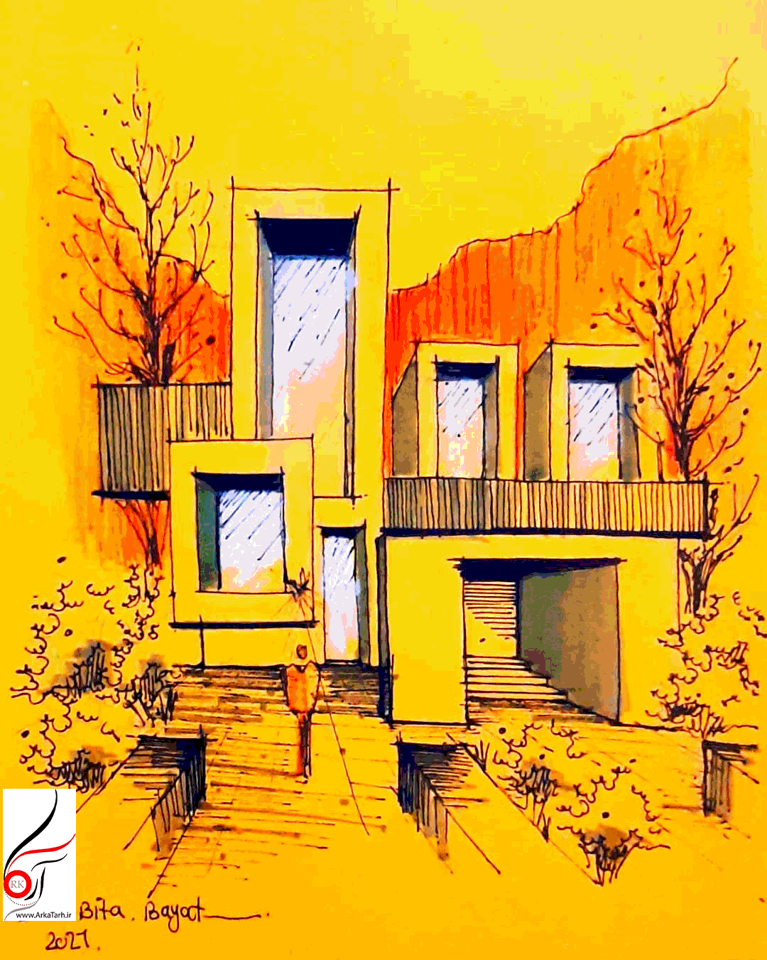 آموزش پرسپکتیو یک نقطه ای