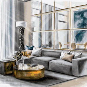 آموزش اسکیس طراحی داخلی