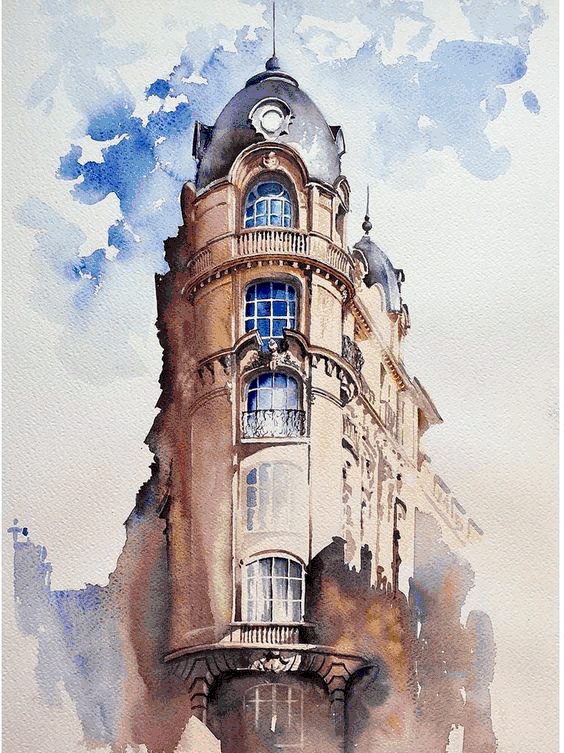 آموزش ترسیم آسمان در اسکیس معماری