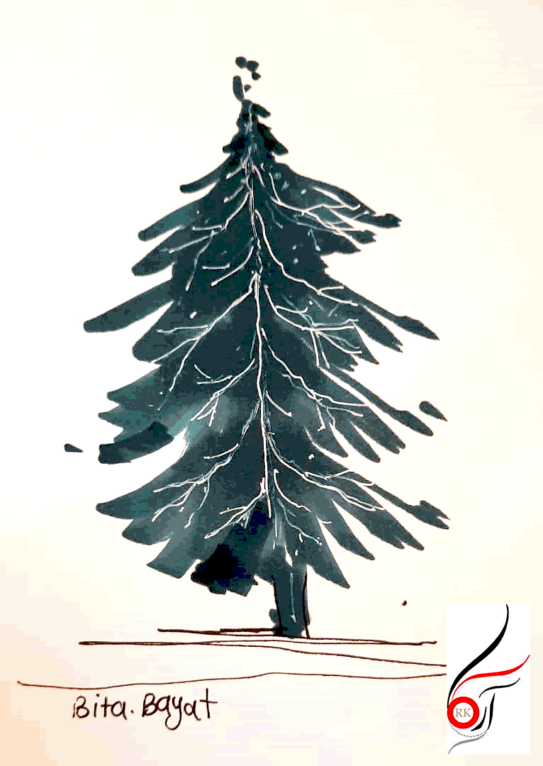 آموزش ترسیم درخت در اسکیس