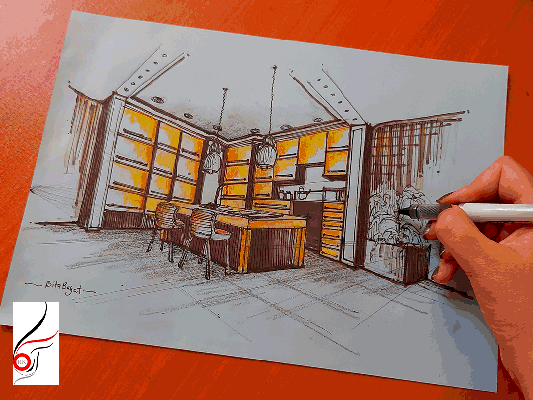 آموزش طراحی کابینت با اسکیس