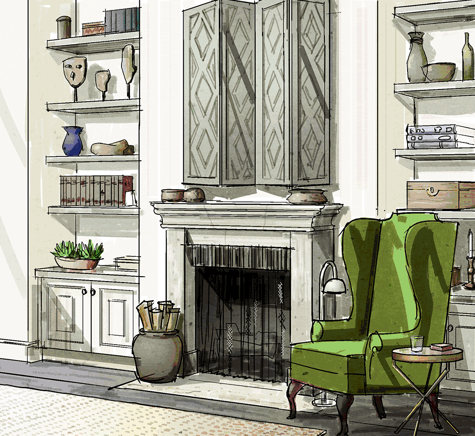 دکوراسیون داخلی با اسکیس